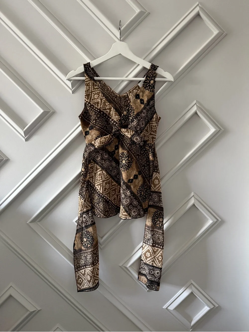 Vintage Y2K Byer California Brown & Black Patterned Top - Picture 7 of 7